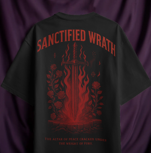SANCTIFIED WRATH OVERSIZED T-SHIRT