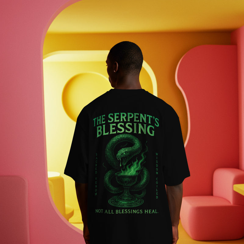 THE SERPENT'S BLESSING  OVERSIZED T-SHIRTS
